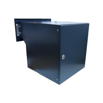 XXL Mauerdurchwurf Briefkasten in RAL 7016 ohne Namensschild - T: 27-40,5 cm - F-042