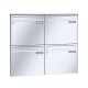 RENZ Basic B Briefkastenanlage Aufputz in V4A Edelstahl 1-6 fach