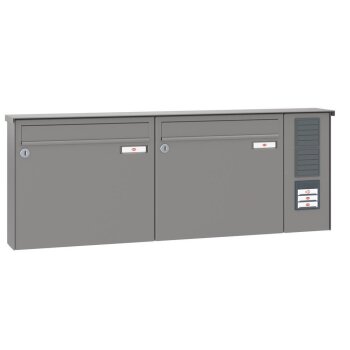 RENZ Basic B Briefkastenanlage Aufputz mit Sprechsieb in RAL 1-6 fach