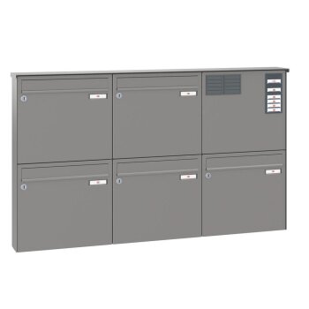 RENZ Basic B Briefkastenanlage Aufputz mit Sprechsieb in RAL 1-6 fach