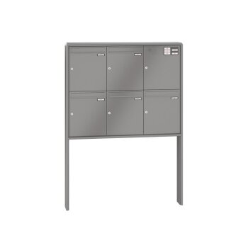 RENZ RS2000 freistehende Briefkastenanlage in RAL mit Sprechanlage 1-6 fach
