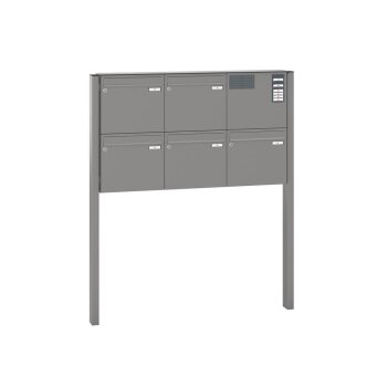 RENZ Basic B freistehende Briefkastenanlage mit Sprechfeld 1-6 fach