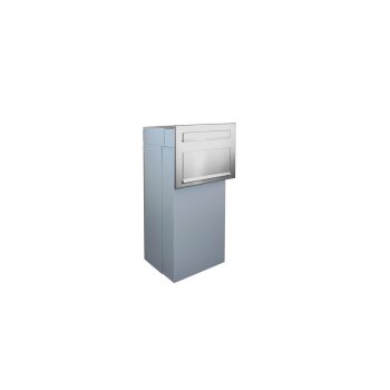 F-05-B XXL Edelstahl Durchwurf Paket-Briefkasten (T:30-51 cm)