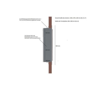 A-04 Edelstahl Design Durchwurfbriefkasten mit Klingel & Sprechsieb